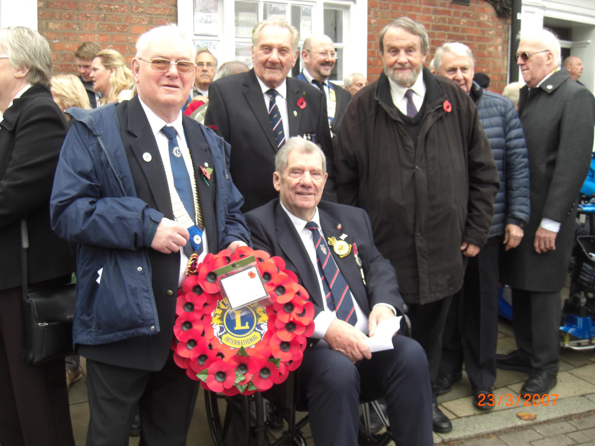 Solihull Lions members attending remembrance day