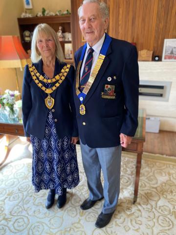 New Mayor, Annette Mackenzie welcomed as an honorary member of the Lions