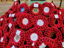 Various wreaths were laid 