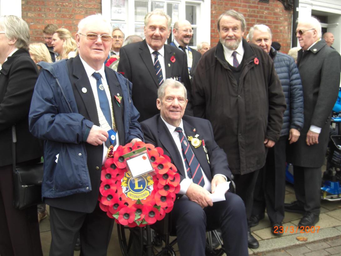 Solihull Lions members attending remembrance day